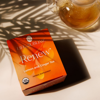 Renew – Organic Lemon Ginger Tea for Digestion & Gut Health