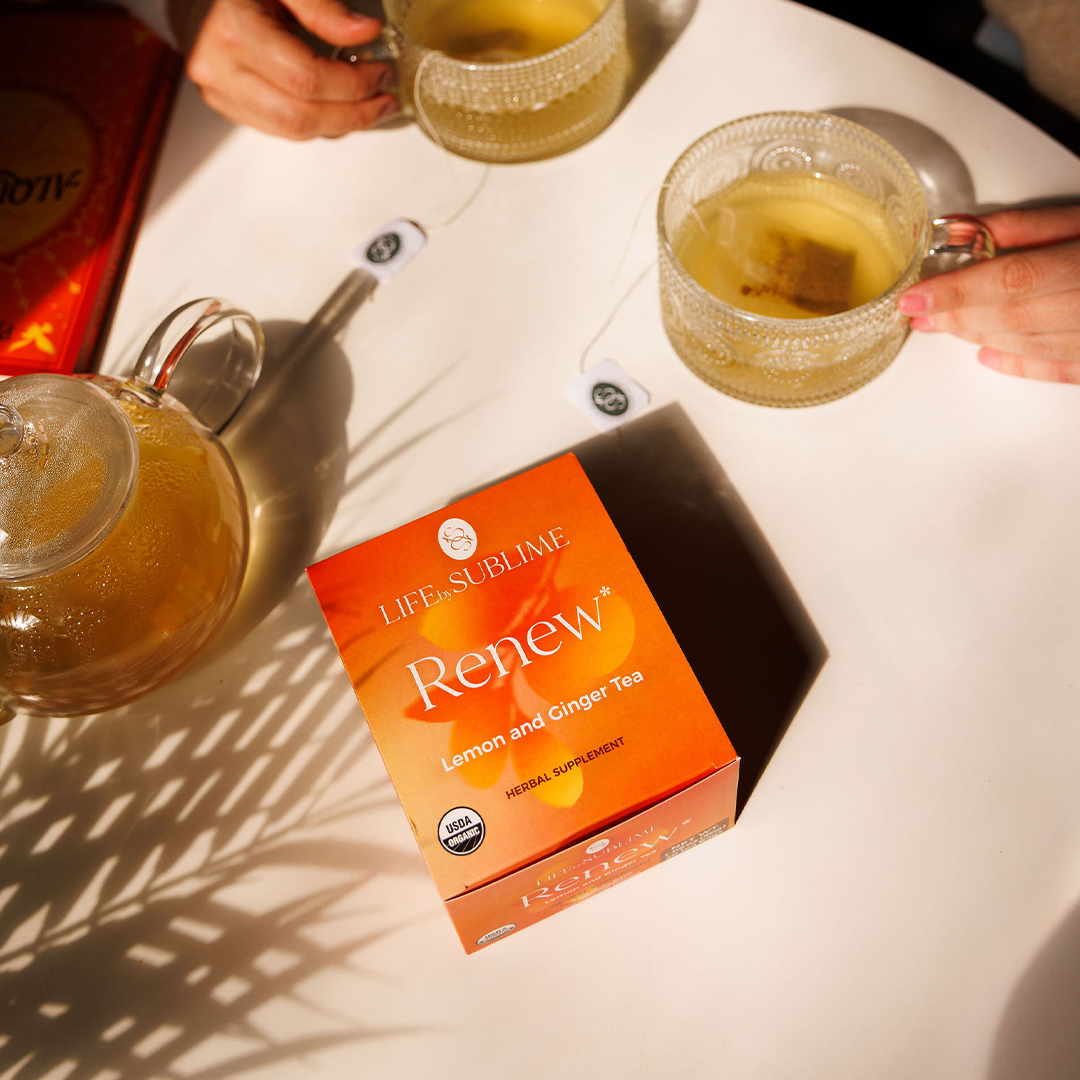 Renew – Organic Lemon Ginger Tea for Digestion & Gut Health